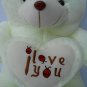 White Beige Big I Love You Teddy Bear Large Stuffed Plush Toy Holding LOVE Heart