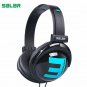 Salar Blue PC Headphone Over Ear Headband Wired Earphone Gaming Headset Foldable