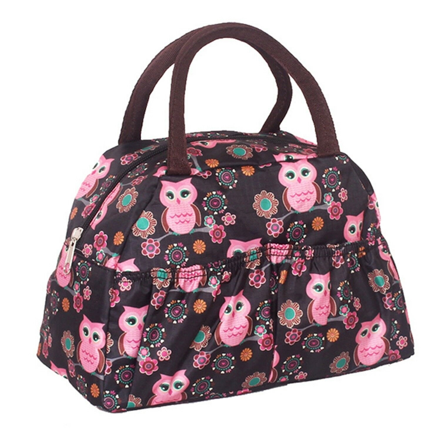 Owl Portable Lunch Picnic Handbag Bag Travel Insulated Food Lunchbox Box Storage