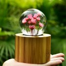 Crystal Ball With Flowers Music Box Castle In The Sky Flower in Glass Home Decor