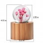 Crystal Ball With Flowers Music Box Castle In The Sky Flower in Glass Home Decor
