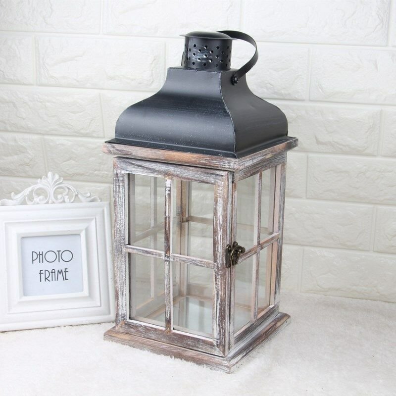 Wooden Wind Candle Holder Romantic Decorative Wedding Home Candlestick Old House