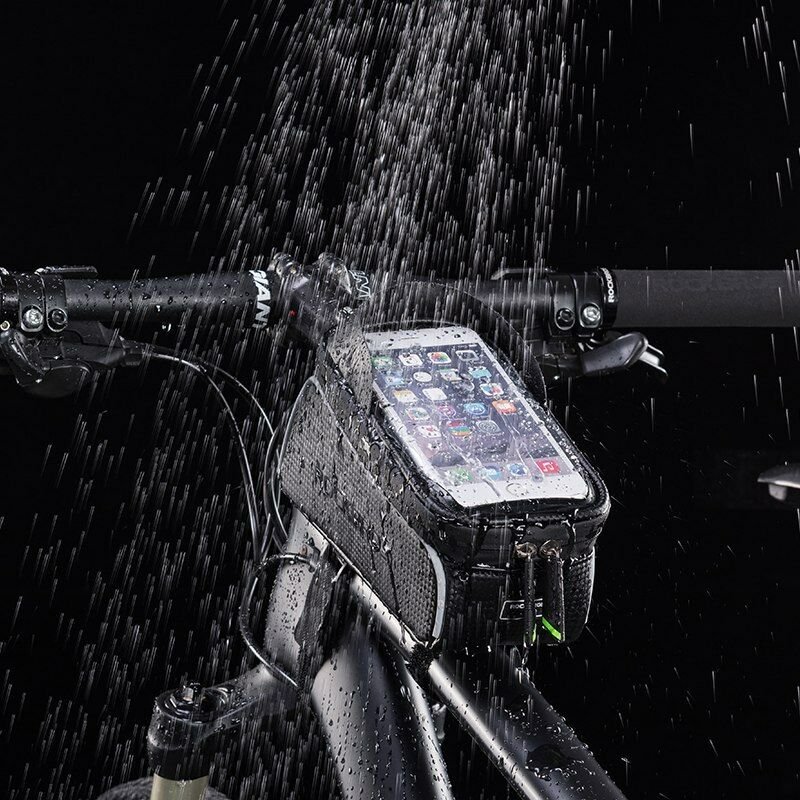 ROCKBROS Waterproof Cycling Bicycle Touch Screen Bike Front Tube Bag Frame Bag