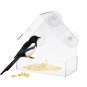 Transparent Window Bird Feeder Removable Plastic House Shaped Feeding Birdhouse