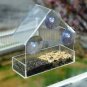 Transparent Window Bird Feeder Removable Plastic House Shaped Feeding Birdhouse