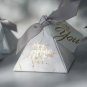 50pcs Triangular Pyramid Gift Box Wedding Favors Gifts Candy Guests Decorations