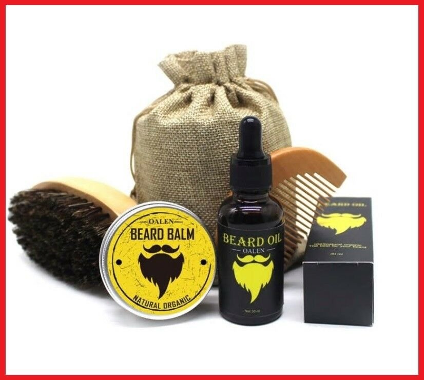 New BellyLady Beard Oil Kit Men Moustache Cream Moustache Comb Brush Storage Bag