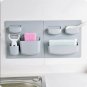 Home Storage Organizer Wall Suction Cup Plastic Bathroom Storage Cosmetic Holder