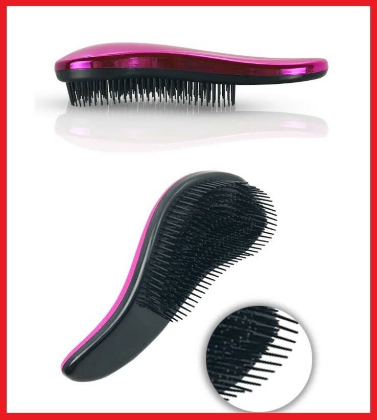 New Brainbow Antistatic Hair Brush Massage Electroplate Salon Hair Styling Comb