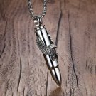 Vnox Punk Teen Scorpion Eagle On Bullet Pendant For Men Necklace Stainless Steel