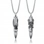 Vnox Punk Teen Scorpion Eagle On Bullet Pendant For Men Necklace Stainless Steel