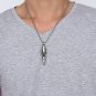 Vnox Punk Teen Scorpion Eagle On Bullet Pendant For Men Necklace Stainless Steel