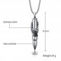 Vnox Punk Teen Scorpion Eagle On Bullet Pendant For Men Necklace Stainless Steel