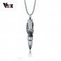 Vnox Punk Teen Scorpion Eagle On Bullet Pendant For Men Necklace Stainless Steel