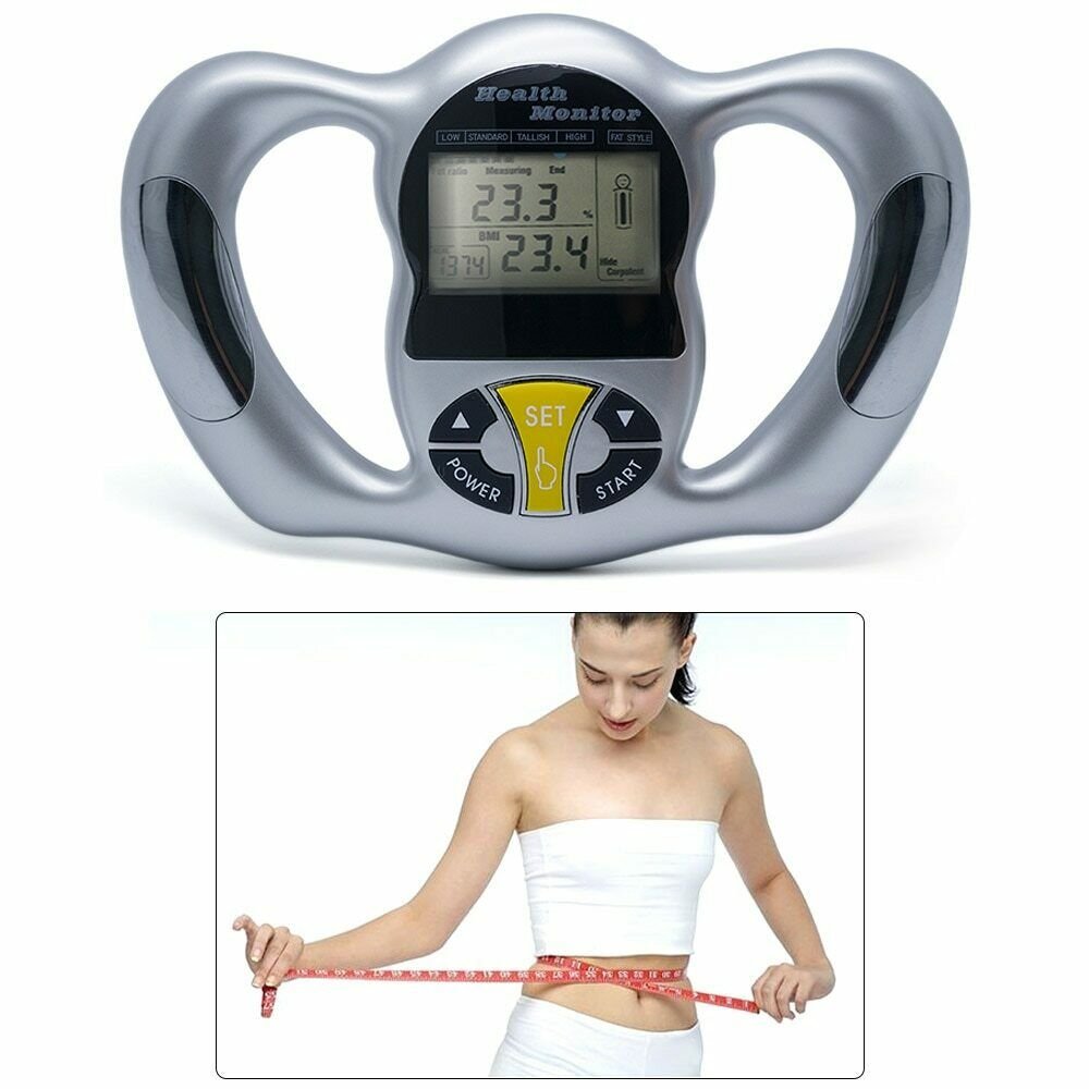 Fat Meter Body Fat Monitors Analyzer Wireless Portable LCD Handheld BMI Tester