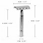 Qshave Double Edge Mens Shaving Razor Classic Short Handle Shaving Durable Razor