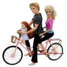 Barbie Doll Dollhouse Ken Kids Pink Green Plastic Bicycle Bike Outdoor Sport Toy