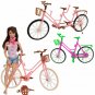 Barbie Doll Dollhouse Ken Kids Pink Green Plastic Bicycle Bike Outdoor Sport Toy