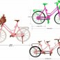 Barbie Doll Dollhouse Ken Kids Pink Green Plastic Bicycle Bike Outdoor Sport Toy