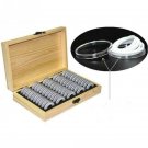50/100pcs Coin Wooden Storage Box Coin Collection Case Money Vintage Container