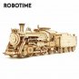 Robotime 3D Wooden Puzzle DIY Train Mechanical Model Wooden Building Blocks Toys