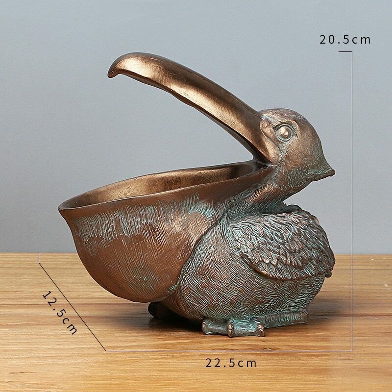 22cm Resin Pelica Figurines Feng Shui Home Key Holder Entrance VILEAD Storage
