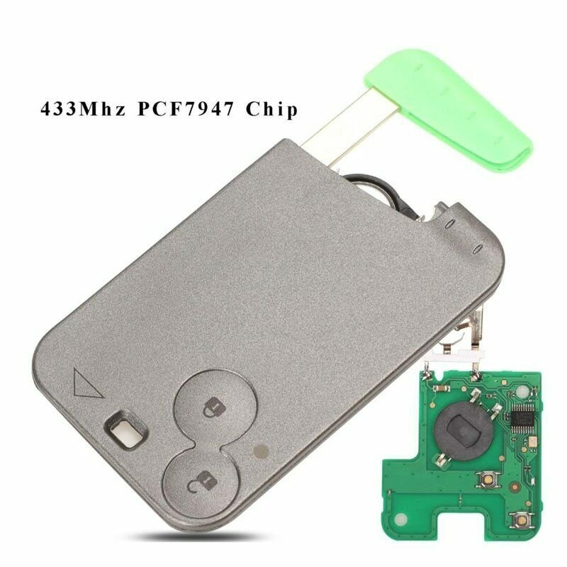 Bilchave Smart Card Key 2 Buttons Remote Car Key Control Renault Laguna Espace