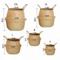 Rattan Basket Seagrass Wickerwork Hanging Flower Pot Dirty Laundry Hamper Bag