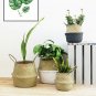 Rattan Basket Seagrass Wickerwork Hanging Flower Pot Dirty Laundry Hamper Bag