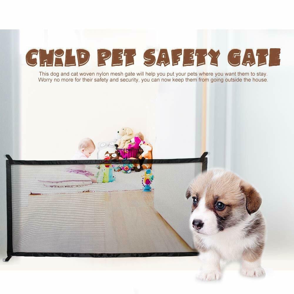 Dog Fence Baby Dog Gate Infant Ingenious Mesh Child Safe Pet Dog Gate Enclosure