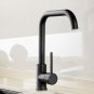 Kitchen Faucet Fapully 360 Rotate Black Mixer Faucet Rubber Design Sinks Crane