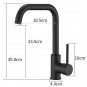 Kitchen Faucet Fapully 360 Rotate Black Mixer Faucet Rubber Design Sinks Crane