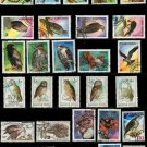 50Pcs Bird Postage Stamps Different Country with Post Mark No Repeat Collection