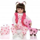 Reborn Baby Doll Toy Cloth Body Stuffed Realistic Baby Doll With Giraffe Toddler