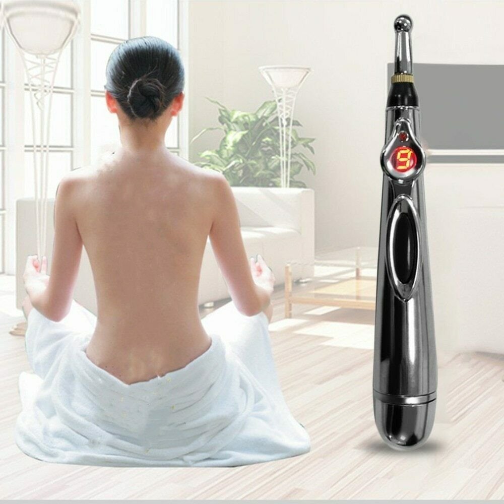 Massage Pen Electric Acupuncture Point Pain Massager Laser Head Back Neck Leg