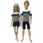 2Pcs /Set Barbie Ken Doll Couple Mix Dress Daily Wear Casual Clothes Kids Toy