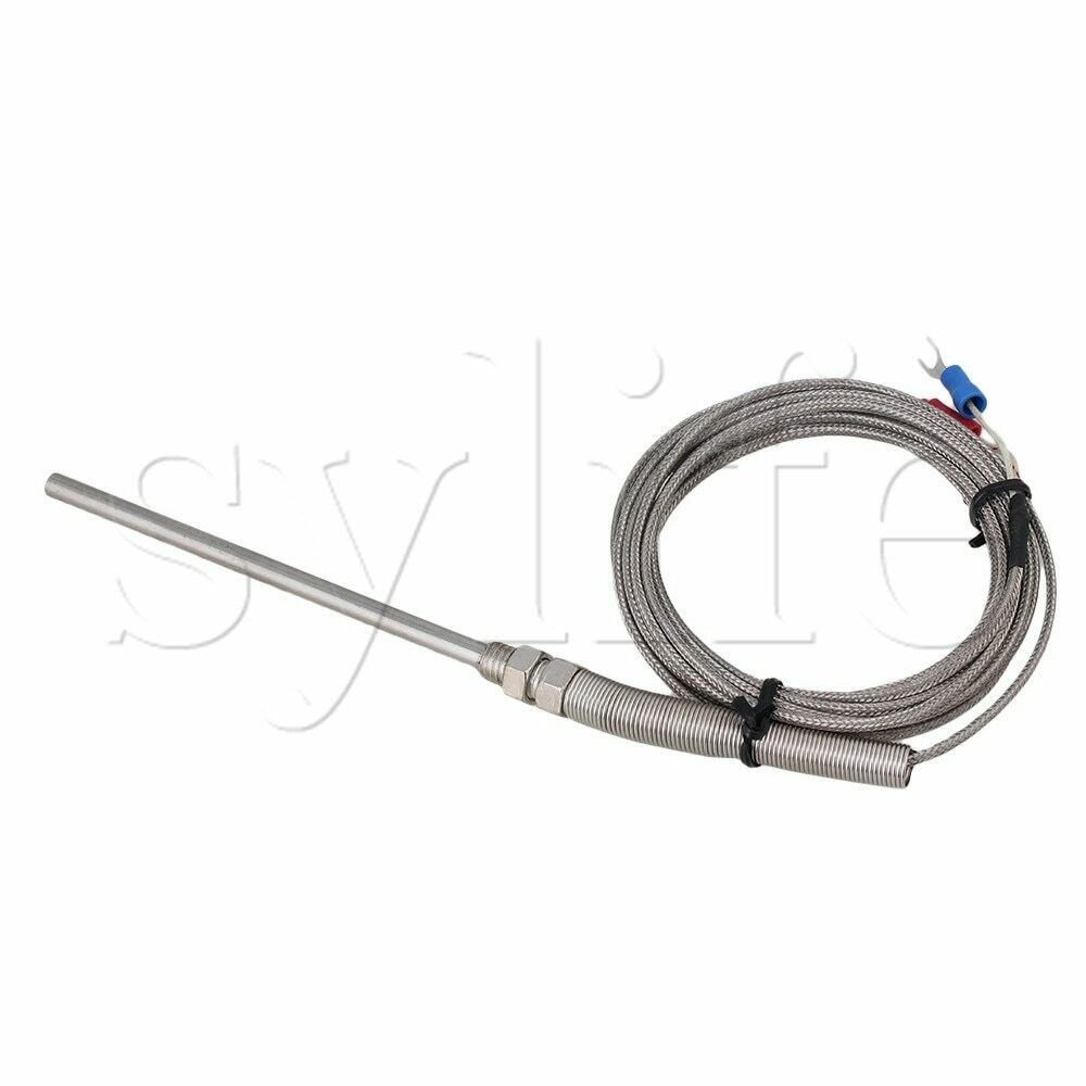 High Temperature -100~1250 C Thermocouple Probe Sensors K Type 100mm Generic 3m