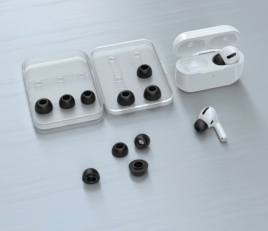 Eartips+Box Ear Tips for Airpods Pro 6 Pairs Tips Replacement Earbuds for Apple