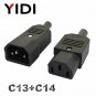 C13 C14 Straight Cable Plug 250V 10A IEC Connector Female Male 3 Pin Plug Socket