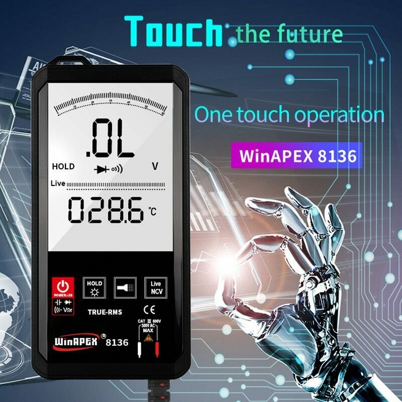 Automatic Digital Multimeter 6000 Counts Touch Screen AC DC Measurement NCV True