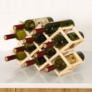 Wine Wood Shelf Organizer Storage Retro Display Cabinet Collapsible Wooden Racks