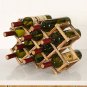 Wine Wood Shelf Organizer Storage Retro Display Cabinet Collapsible Wooden Racks