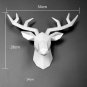 Modern 3D Deer Head Statue Animal Horns Wall Decor Sculpture Home Decoration Art