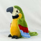 Parrot Plush Toy Macaw 26cm Speak Talking Record Cute Parrot Repeat Waving Wings