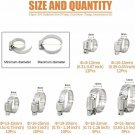 64 Pcs Auto Vehicle Pipes Adjustable 8 to 38mm Diameter Clips Gear Hose Clamps