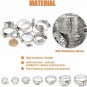 64 Pcs Auto Vehicle Pipes Adjustable 8 to 38mm Diameter Clips Gear Hose Clamps