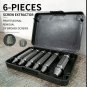 6pcs Broken Bolt Remover Material Damaged Screw Extractor Speed Out Drill Bits