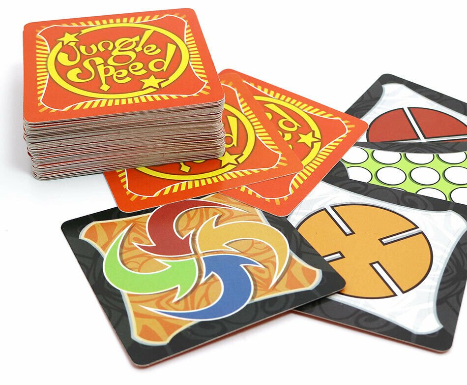 Jungle Board Game Brown Wood Token Family Party Fun Fast Pair Cards Game English