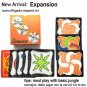 Jungle Board Game Brown Wood Token Family Party Fun Fast Pair Cards Game English