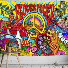 Hippie Meditation Psychedelic Wall Hanging Beach Mat Polyester Blanket Yoga Mat